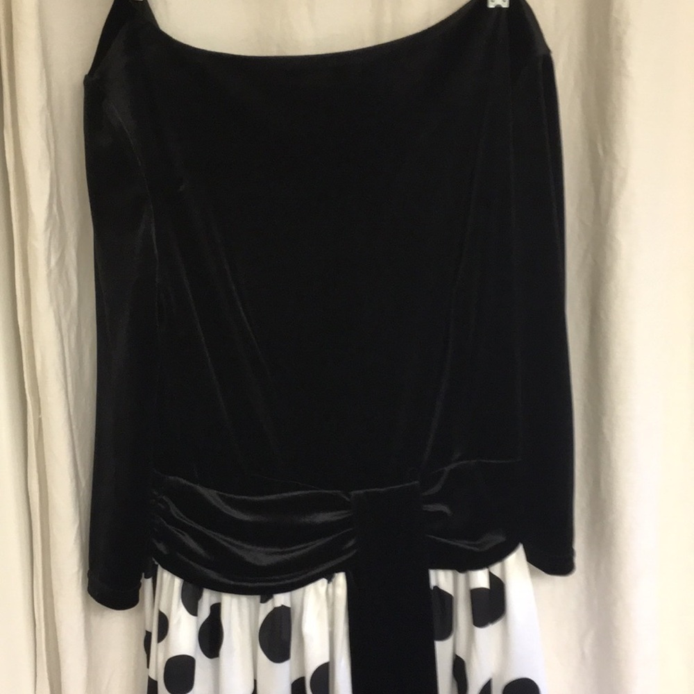 Black and white polka dot dress